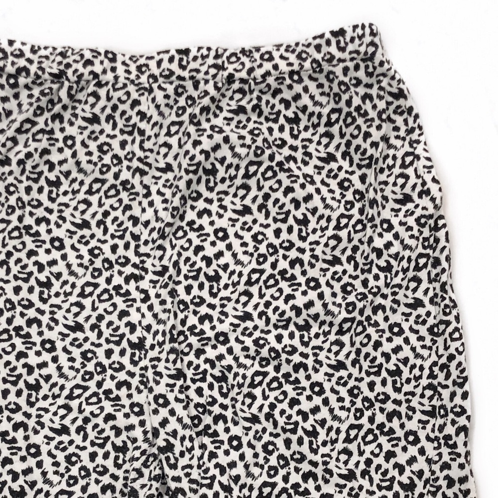 Crescent LA Leopard Print Black White Biker Shorts Large - Picture 3 of 7